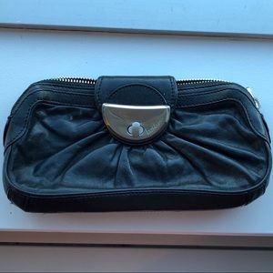 Botkier black leather clutch
